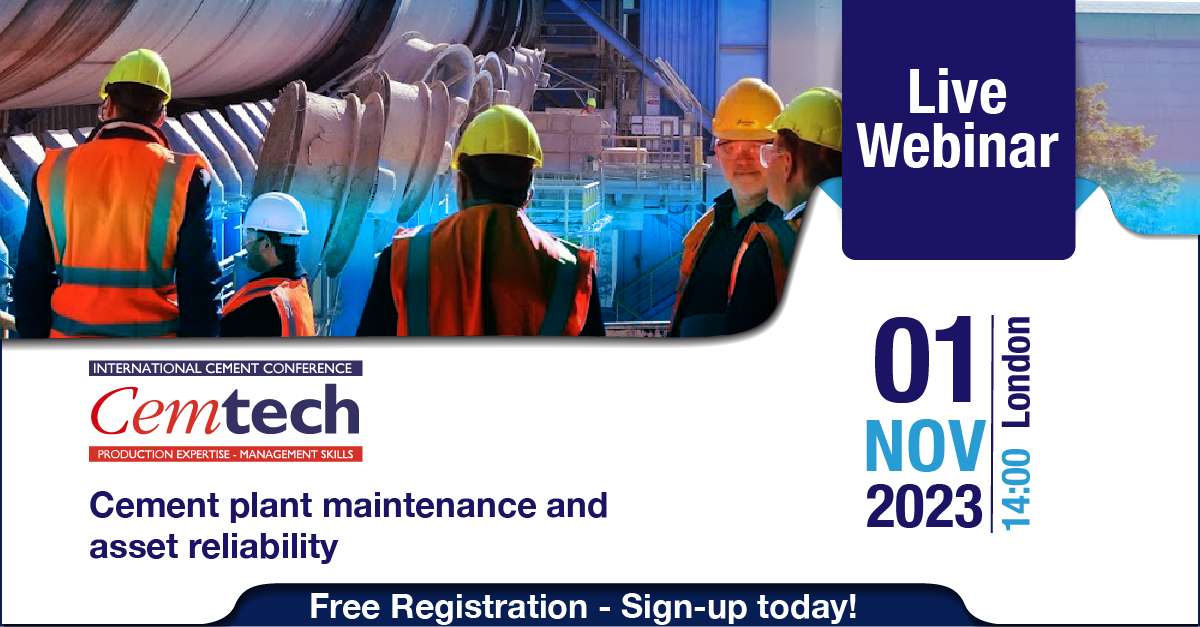 Cemtech Live Webinar - cement plant maintenance and asset reliability