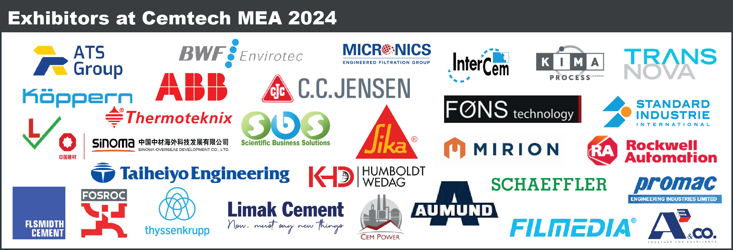 Exhibitors at Cemtech MEA 2024