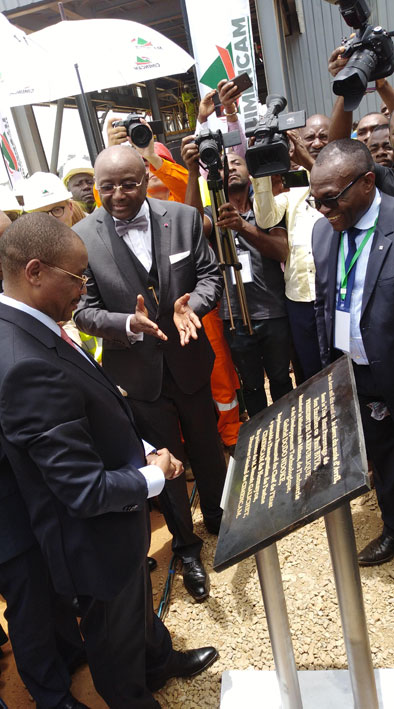 President Paul Biya of Cameroon inaugurates the Nomayos grinding plant