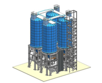 Intercem Engineering steel silo unit