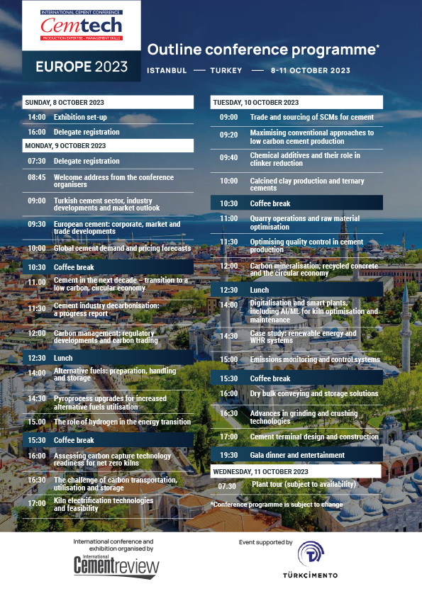 Cemtech EUROPE 2023 Conference Programme