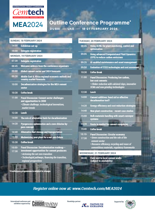 Cemtech MEA 2024 Conference Programme