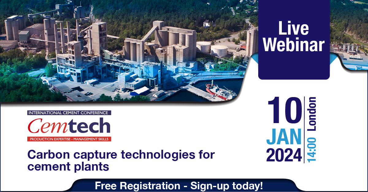 Cemtech Live Webinar: Carbon capture technologies for cement plants