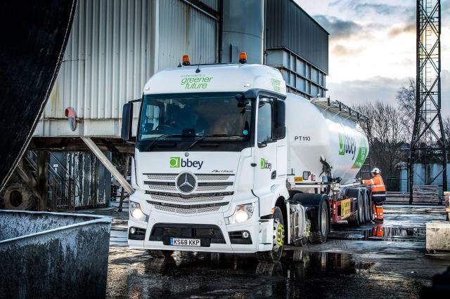 Most of Abbey Logistics' new trucks will distribute cement regionally for Tarmac in Scotland