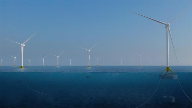 The WHEEL prototype of a floating offshore windmill