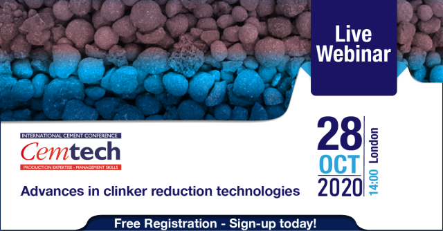 Cemtech lIve Webinar - clinker reduction technologies